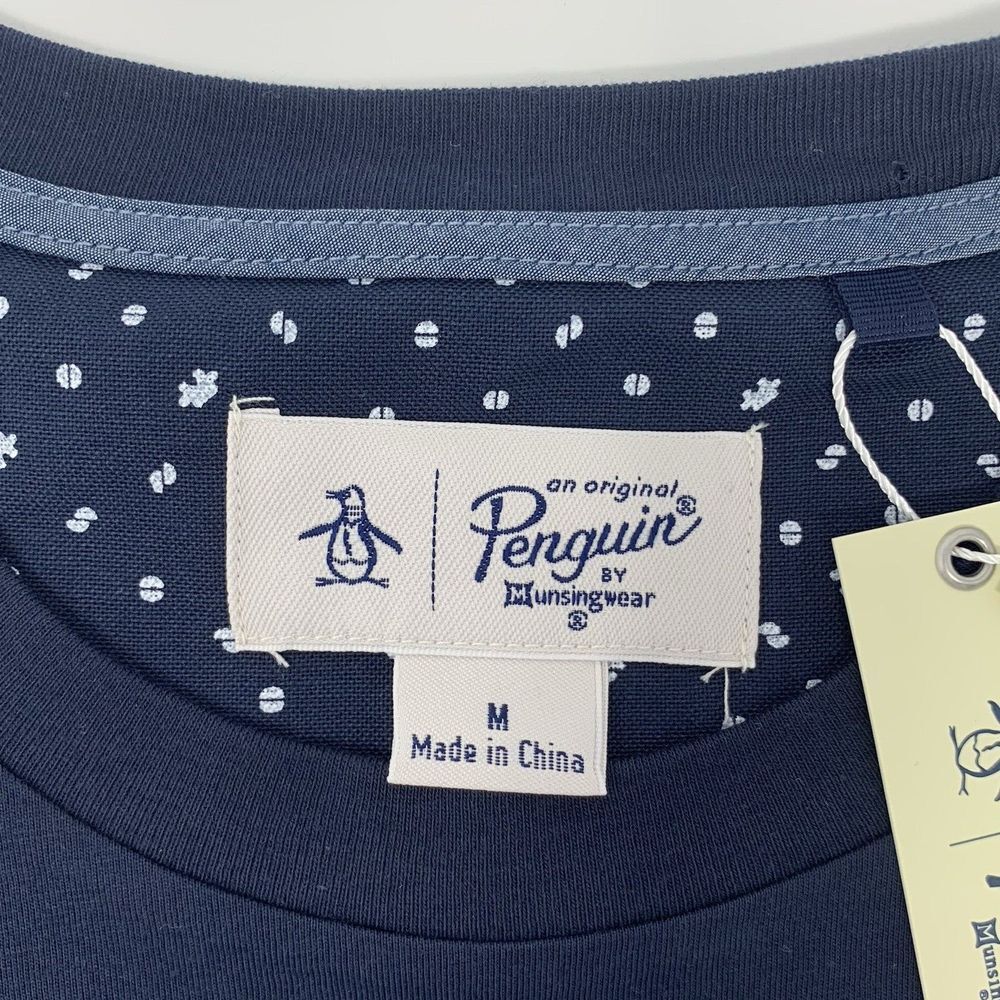 Original Penguin Dark Sapphire Mens Short Sleeve T-Shirt with Pocket Size Medium - Picture 6 of 9